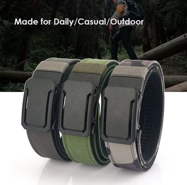 BUY 2 FREE SHIPPING🔥🔥Upgraded Double-Layer Thick Nylon Tactical Belt with Automatic Buckle