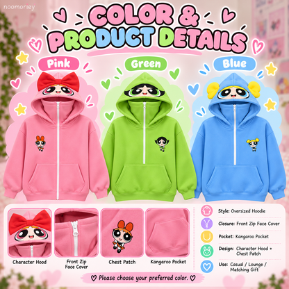 🔥Cozy Double-Hooded Half-Zip Sweatshirt