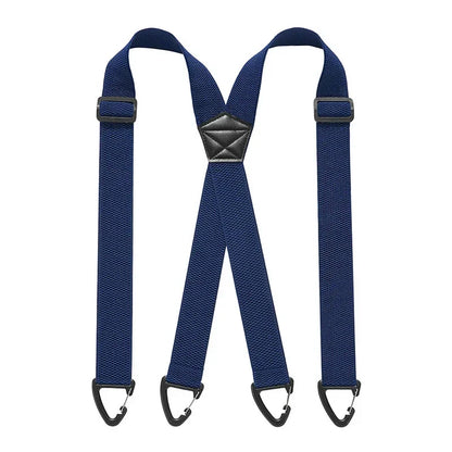 💪 Heavy-Duty Men’s Suspenders with Hook Clips – Adjustable X/Y-Back Work Suspenders