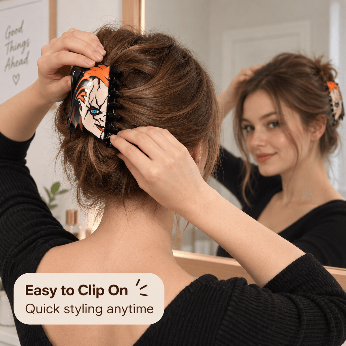 🎁Last Day Promotion 49% OFF🔥 Fun Horror Character Double-Sided Plastic Claw Hair Clips