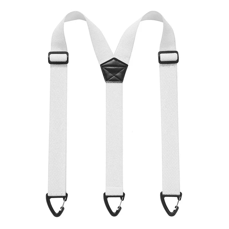 💪 Heavy-Duty Men’s Suspenders with Hook Clips – Adjustable X/Y-Back Work Suspenders