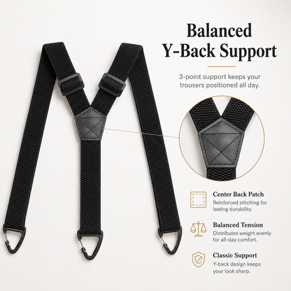 💪 Heavy-Duty Men’s Suspenders with Hook Clips – Adjustable X/Y-Back Work Suspenders