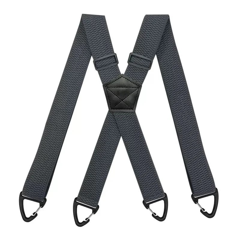 💪 Heavy-Duty Men’s Suspenders with Hook Clips – Adjustable X/Y-Back Work Suspenders
