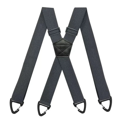💪 Heavy-Duty Men’s Suspenders with Hook Clips – Adjustable X/Y-Back Work Suspenders