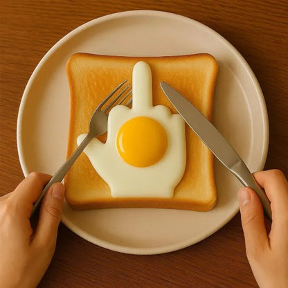 FUNNY MIDDLE FINGER EGG  MOLD🍳