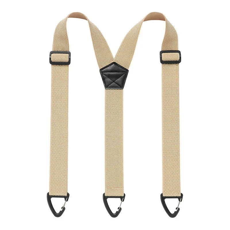 💪 Heavy-Duty Men’s Suspenders with Hook Clips – Adjustable X/Y-Back Work Suspenders