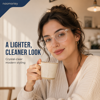 Unisex Oval Non-Prescription Glasses - 2-Pack Black & Clear Full Rim Frames