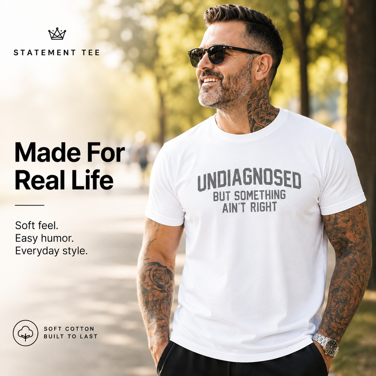 Unisex Graphic T-Shirt – Premium Cotton Blend, Relaxed Fit, Soft & Comfortable, Sizes S–4XL🤯📣