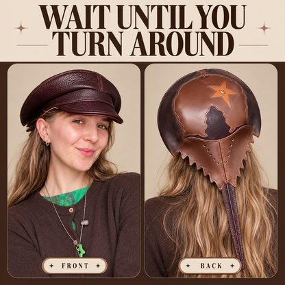 Brown Horseshoe Crab Hat – Sculptural Statement Cap