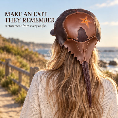 Brown Horseshoe Crab Hat – Sculptural Statement Cap