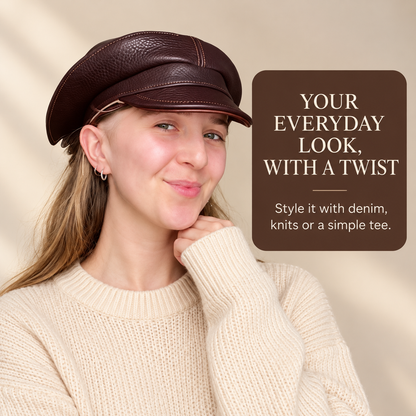 Brown Horseshoe Crab Hat – Sculptural Statement Cap