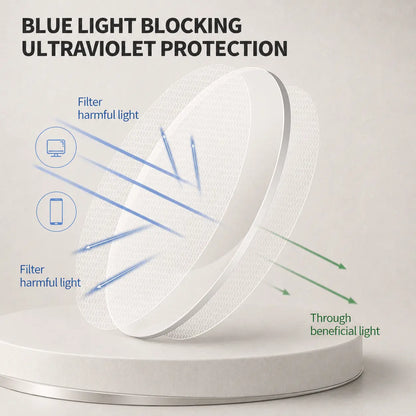 Blue Light Blocking Glasses | Unisex Photochromic Lenses, Lightweight Semi-Rimless Metal Frame