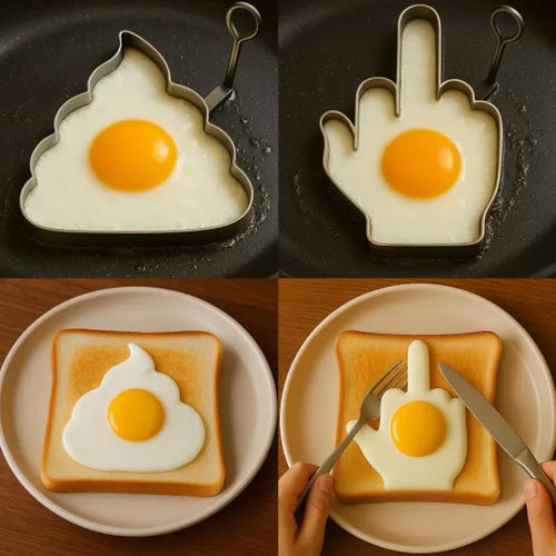 FUNNY MIDDLE FINGER EGG  MOLD🍳