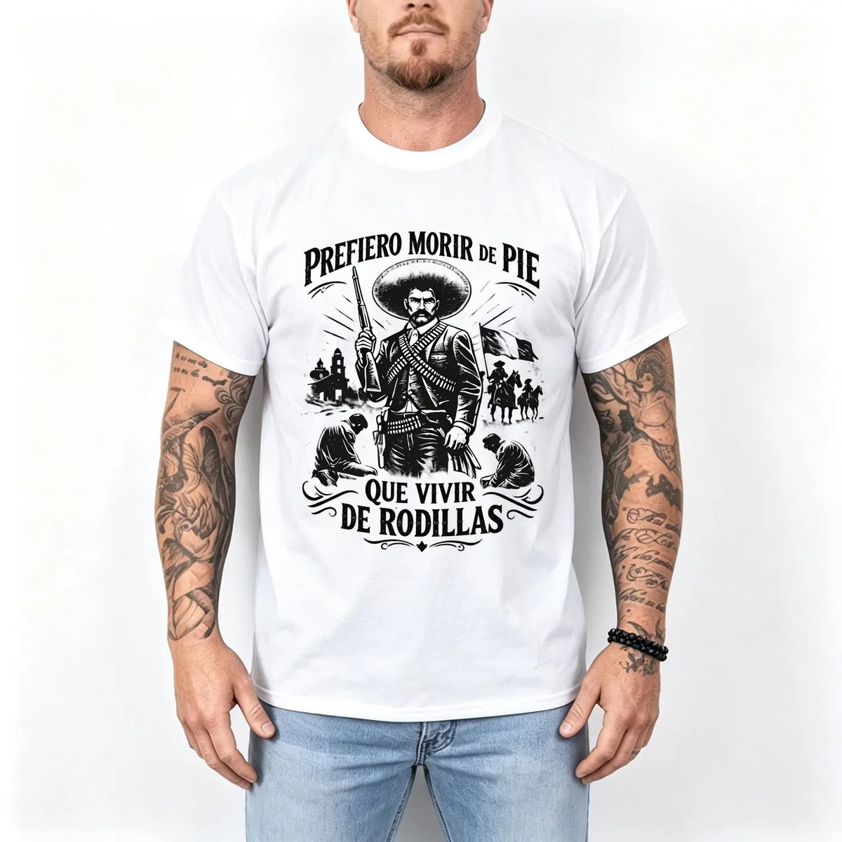 🇲🇽 Emiliano Zapata Graphic Tee – 100% Cotton Oversized Vintage-Style T-Shirt
