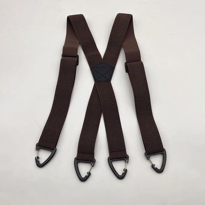 💪 Heavy-Duty Men’s Suspenders with Hook Clips – Adjustable X/Y-Back Work Suspenders